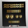 Stickersland Kit adesivi compatibile con telaio Mondraker MTB Mountainbike e casco | decals sticker Decalcomanie bici scritte loghi | Stickersland® (Oro Lucido Metallizzato)