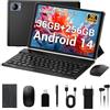 TIGERFU Tablet 10,4 Pollici Android 14.0, 4G LTE+5G WiFi, 36GB RAM+256GB ROM (2TB TF), Octa-Core Processor, 1920*1200, 8000mAh, 13MP+8MP, BT5.0, FHD,Tablet in offerta con Tastiera丨Mouse丨Penna - Nero