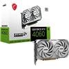 MSI GeForce RTX 4060 VENTUS 2X WHITE 8G OC Scheda grafica Gaming - 8GB GDDR6X, PCI Express Gen 4, 128-bit, 3x DP v 1.4a, HDMI 2.1a (Supporta 4K e 8K HDR)