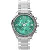 Timex Orologio da Donna Trend, 38 mm, Cinturino in Lega Argentata, Quadrante Blu, Cassa Argentata, TW2Y28200