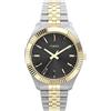 Timex Orologio da Donna Trend da 36 mm, Cinturino in Acciaio Inox a Doppia Tonalità, Quadrante Nero, Cassa Dorata, TW2Y27900