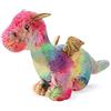 Fringe Studio Plush Dog Toy, Rainbow Dragon, PetShop Collection (289365)