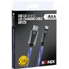 Konix Cavo USB 2.0 Type A verso Type C per PS5, Switch 2 e Xbox Series X|S - Ricarica rapida fino a 12 watt - Lunghezza 1,2 m - Illuminazione LED blu