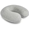 Amazon Basics Cuscino per il collo, in memory foam, 1 unità, Semicircolare, Grigio