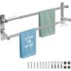 zmnklry Barra portasciugamani, regolabile da 40 a 75 cm, a doppio strato, porta asciugamani da bagno in acciaio inossidabile, barra per asciugamani da bagno, barra per asciugamani da bagno, porta