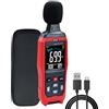 DANOPLUS Misuratore di livello sonoro Data Logger Decibel Meter con funzione di registrazione, misuratore di rumore portatile 30 ~ 130 dB Sound Meter A/C/Z Pesatura Test del rumore con visualizzazione e