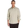 Calvin Klein Uomo Camicia Woven Label Relaxed Fit, Verde (Tarmac), S