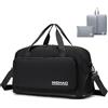 BAGROUPS Bagaglio a Mano 55x40x23 Lufthansa Tui Airways Cabin Bag 50L Grande Capacità Borsa Sportiva Impermeabile Borsone da Viaggio a Spalla Borsa Uomo Donna per Weekend, Viaggi, Aereo（Nero）