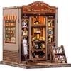 CUTEBEE Book Nook Kit - Casa Delle Bambole in Miniatura DIY per Adulti, Stile Miniature da Costruire di Legno Puzzle 3D Drammatico Classico, Regali per Familiari e Amici (The Drama Bookshop)