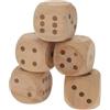 WELL HOME MOBILIARIO & DECORACIÓN Well Home Set di 5 grandi dadi XL in legno 5,5 x 5,5 x 5,5 cm