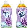 Vernel Lavanda Ammorbidente Liquido Concentrato Formato Convenienza XXL Bucato Morbido e Profumato Lunga Durata 78 Lavaggi - 2 Flaconi da 1,95 Litri