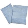 Panini Tessuti, Confezione di 2 Asciugamani da bagno (viso e bidet) con tela aida per ricamo in spugna 100% Cotone, super assorbente per un'asciugatura rapida.