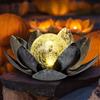 Kyduu Lampada Solare Lotus, Luci da Esterno Solari da Giardino Decorative, Fiori di Loto Luci Solari, Decorazione Solare, Impermeabili lampade Solari Illuminazione Giardino, per Prato,Patio