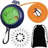 PQETBV 10m Corda da Bucato Esterno Portatile con 10 Fibbie Fisse e 20 Mollette Antivento, Set di Stendibiancheria Portatile, per Balcone Giardino Viaggio, Campeggio