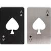 WZLEMOM 2 Pezzi Forma di poker Opener Birra, a forma di carta di credito adatto alle dimensioni del portafoglio, Apribottiglie Apribottiglie, Cavatappi Apri Barattolo per riunirsi