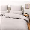 Blumtal Copripiumino Singolo 135x200 e Federa 50x80 - Set di Lenzuola in microfibra extra morbida certificata Oeko-Tex, Set Copripiumino Singolo con 1 Federa - 2 pezzi - Grigio Chiaro