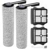 isinlive Spazzola a rullo di ricambio per aspirapolvere Floor ONE S5/Floor One S5 Pro Smart Cordless Wet Dry senza fili, confezione da 2 rulli e 2 filtri HEPA per aspirapolvere