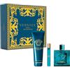 Versace Eros Eau de Parfum 100 millilitri, Versace Eau de Parfum 10 millilitri, Shower Gel 150 millilitri Cofanetto