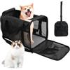 Amexo Trasportino per Cani e Gatti, Traspirante e Pieghevole Trasportino Cane, Gabbietta per Animali Domestici con Tappetino Lavabile Rimovibile per gatti e cani fino a 10 kg, 44 x 27 x 28 cm (Nero)