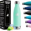 HoneyHolly Borraccia Termica, 500ml Borraccia Acciaio Inox, Borraccia Palestra senza Perdite & BPA, Borracce Termiche, Bottiglia Termica per Scuola, Ciclismo, Lavoro - Bevande Calde per 12 Ore & Fredde 24 Ore