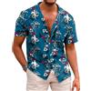 hohololo Camicia hawaiana da uomo, camicia hawaiana, a maniche corte, estiva, Multicolore7, L