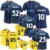 PELUSCIAMO Maglia Calcio Inter*Nazionale | Scegli Il Tuo Giocatore Preferito Barella Lautaro Thuram | Maglietta Nero Azzurra FC*Inter*Nazionale Replica Seria A PS 41412