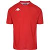 Kappa - T-Shirt, Uomo, Rosso, Poliestere, Calcio, KAPPA4SOCCER NARSATEX, Taglia: M