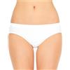 POMPEA Slip Vita Bassa in Microfibra Feeling Senza Cuciture Set 6 Pezzi (L/XL, Bianco)