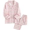 Generico Maglietta E Pantaloni Bambina Pigiama da Notte Scozzese per Bambini, Ragazzi e Ragazze, in Cotone, con Bottoni Completo Sportivo Bambina 10 Anni (5-6 Years)
