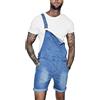 EACH WOMEN Pantaloncini da Uomo Jeans Casual Salopette Jeans Estivi da Uomo Salopette Corta a Pagliaccetto Tuta sopra al Ginocchio