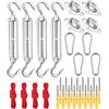 Cotepi M5 Set di Accessori per Tende da Sole, Kit di Fissaggio per Tende, Kit per Tenda a Vela in Acciaio Inox 304, Kit di Fissaggio e Installazione per Tenda a Vela Rettangolare e Triangolare