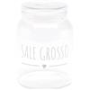 NUVOLE DI STOFFA Barattolo vetro borosilicato SALE GROSSO trasparente 11,5x14 cm