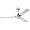 Westinghouse Lighting Ventilatore da soffitto cromato industriale, 122 cm, potente circolatore d'aria con interruttore a parete a 4 livelli, robusto design cromato