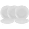 Spetebo Piatti da dessert in ceramica bianca opaca, set da 6 pezzi, piatti da dessert in ceramica, diametro 21 cm, piatti piani, antipasti, 6 persone, lavabili in lavastoviglie