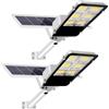 K2 STORE - LAMPIONE SOLARE 600W FARO LED SMD CON PANNELLO SOLARE TELECOMANDO SENSORE CREPUSCOLARE ILLUMINAZIONE IP65 COLORE BIANCO FREDDO 6550K KIT DI 2 PEZZI