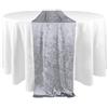 Elegant Event Essentials - Runner lungo da tavola in velluto schiacciato - Per feste primaverili, matrimoni, ricevimenti, banchetti, decorazione natalizia (30,48 x 274,32 cm) - Argento