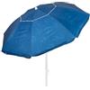 AKTIVE Ombrellone da spiaggia 220 cm blu con stampa ancore, manico in acciaio inclinabile e ventilazione superiore, leggero e antivento, protezione solare UV30 e borsa per il trasporto (62426), blu,