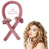 Louenth Senza Calore Bigodini,Bigodino Pigro, Bigodino Lungo per Boccoli,Bigodino per Capelli Mossi,Trumento per Lo Styling Dei Fai-Da-Te, Rulli per Capelli Senza Calore Antiscivolo(Rosa)
