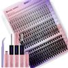 WENDY LASHES Kit Ciglia Extension 4 Stili, Ciglia Finte Ciuffetti 3D-20D+30D+7D E Inferiori Manga Ciglissime Volume Lash Clusters Naturale 0,07 12-18MM Con Colla Pinzette Ciglia E Pennello(3D-4SX-20D+30D)