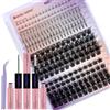 WENDY LASHES Kit Ciglia Extension 4 Stili, Ciglia Finte Ciuffetti R06+R09+7D E Inferiori Manga Ciglissime Volume Lash Clusters Naturale 0,07 12-18 Millimetri Con Colla Pinzette Ciglia E Pennello(4SX-R06+R09)