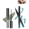 Lestpola Mascara e Eyeliner Glitter Verde, Mascara Colore Diamante Glitter Volume e Lunghezza, Liquido Matita Occhi Metallo Lucido, Lunga Durata e Waterproof, Anti-sbavatura, Trucco Regalo per Donna