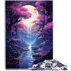 SYUNFEI Puzzle per adulti. Un bellissimo dipinto rosa foresta. Puzzle da 1000 pezzi per adulti e bambini, 14,96 x 20,47 pollici, puzzle di carta