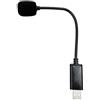 Comphic Microfono USB Portatile Regolabile, Mini Microfono Anti-Rumore USB per Laptop/Computer PC