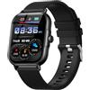 zaisia Smartwatch Uomo Donna, 1,85'' Orologio Fitness con Sonno Cardiofrequenzimetro, Smart Watch con Funzione di Notifica dei Messaggi e Chiamata, IP68 Impermeabile Tracker Fitness per Android iOS