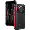 FOSSiBOT 10600mAh Batteria Rugged Smartphone F101P, Octa Core 7GB 64GB, 3.5W Altoparlante, 24MP Fotocamera, IP68 Impermeabile Cellulare, Android 13, 5.45'' HD+, Dual SIM, Impronta Digitale, GPS Rosso