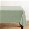 Elrene Home Fashions Monterey Linen Texture - Tovaglia in vinile resistente all'acqua e alle macchie, con retro in flanella, 152,4 x 213,4 cm, rettangolare, colore: salvia