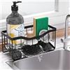 Vanwood Supporto per spugna per lavello da cucina con vassoio di drenaggio automatico, contenitore per lavello da cucina Cocina, organizer per lavello da cucina, vassoio per sapone e spugna per
