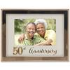 Lawrence Frames Cornice portafoto per 50° anniversario in metallo con perline dorate 4x6