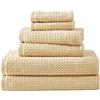 Tommy Bahama - Set di asciugamani da bagno, decorazione da bagno in cotone altamente assorbente, non lascia pelucchi e resistente allo sbiadimento (giallo sole del Pacifico del Nord, 6 pezzi)