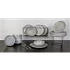 Cosy & Trendy Servizio Tavola in Gres Chiapas, Grigio, 18 Pezzi, 6 Persone